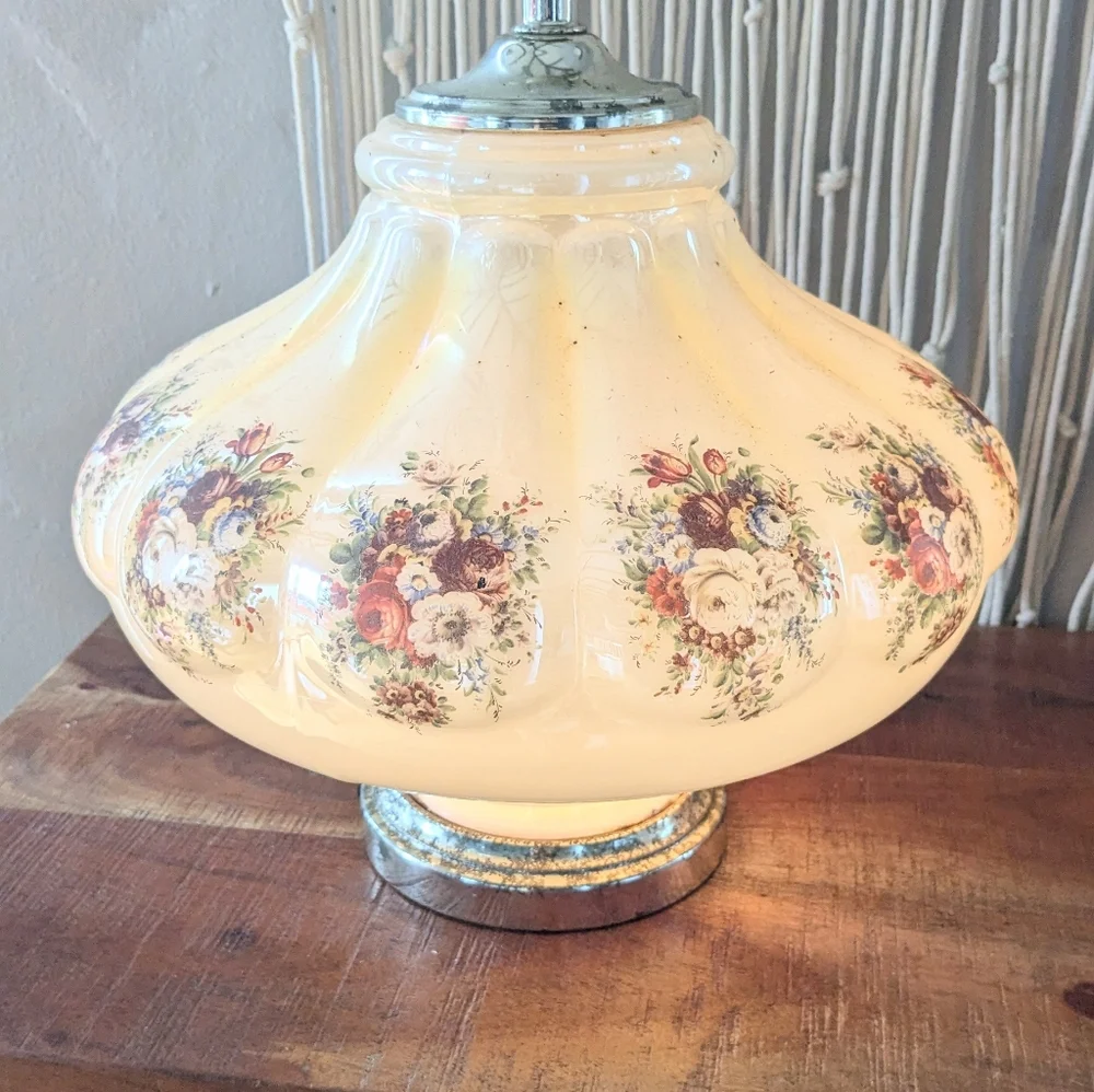 Vintage Leviton Falkenstein Bubble Glass Table Lamp MCM Hollywood Regency - Picture 5 of 5